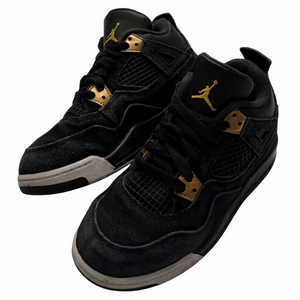 Nike Air Jordan 4 Retro Preschool Royalty Black Gold Sneakers Kid Size 13C